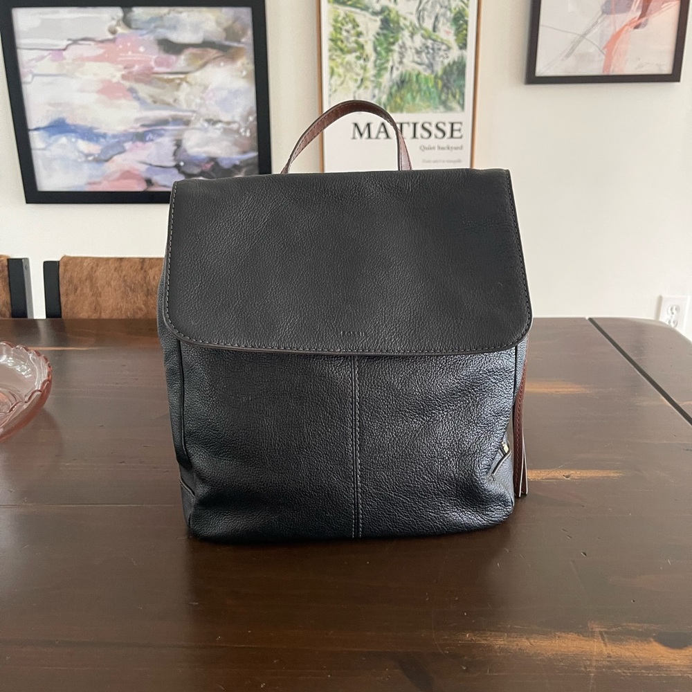 Leather Fossil Backpack
